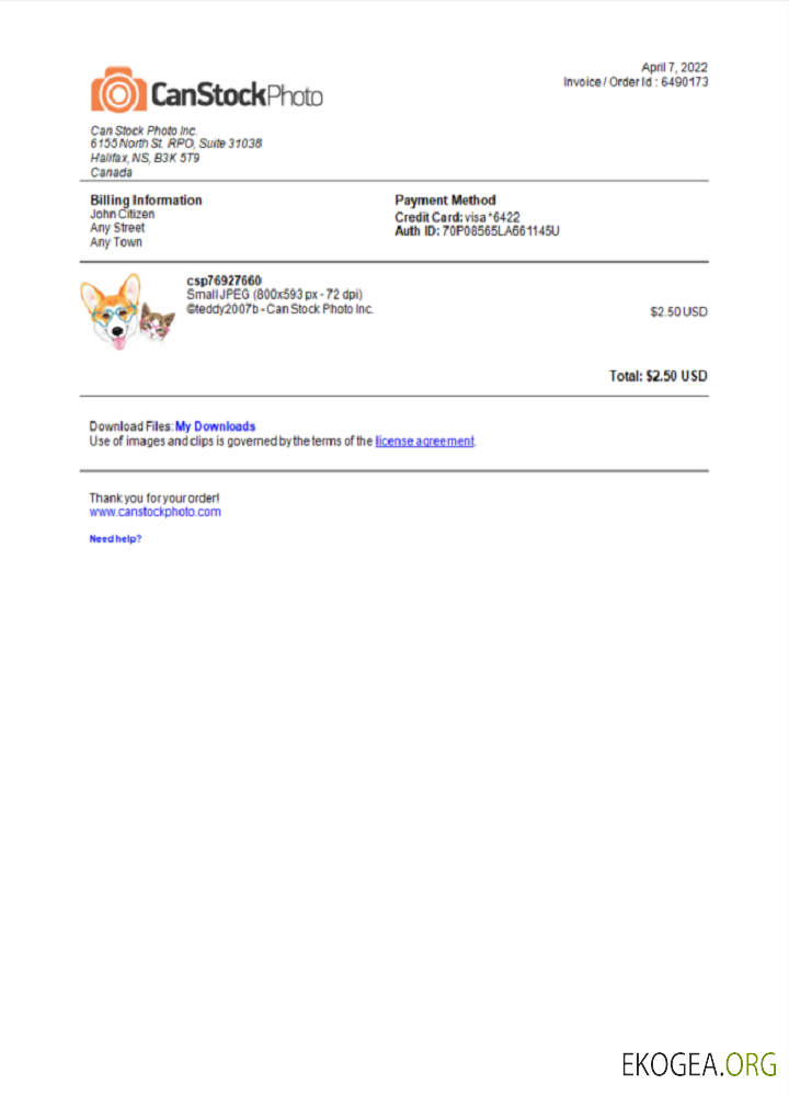 USA Canada Facture Can Stock Photo